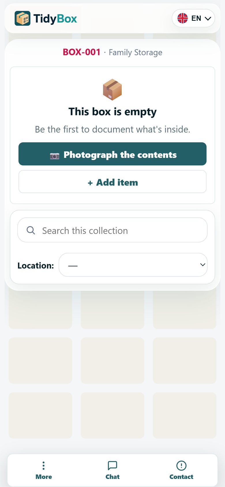 Fill a box with one photo